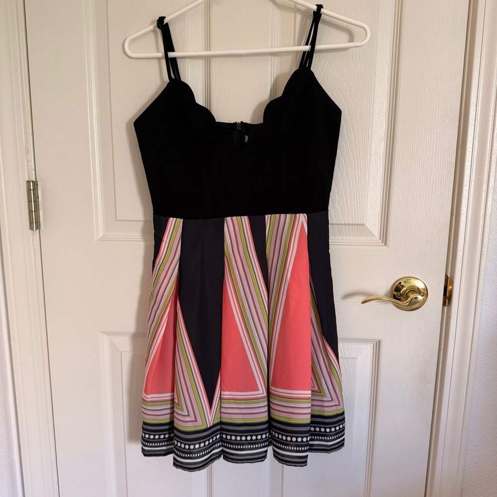 Lilac Clothing Black and Pink Mini Dress
